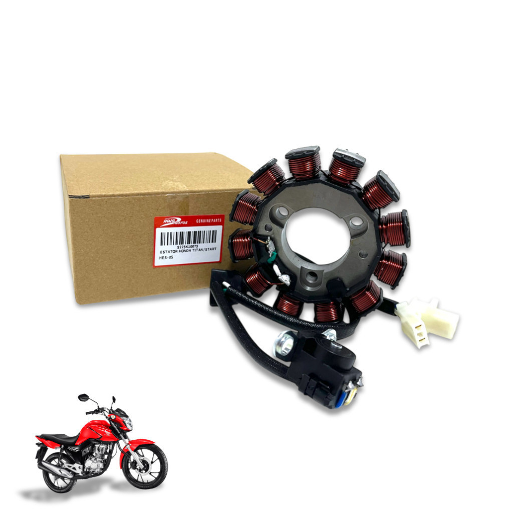 Estator Magneto Honda CG Titan 150 14-15 Cg Titan 160 Fan 16-20 C/ Bobina de Pulso HWG