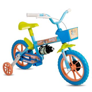 Bicicleta Infantil Com Rodinhas Menino Aro 12 Bluey Azul Verden Bikes