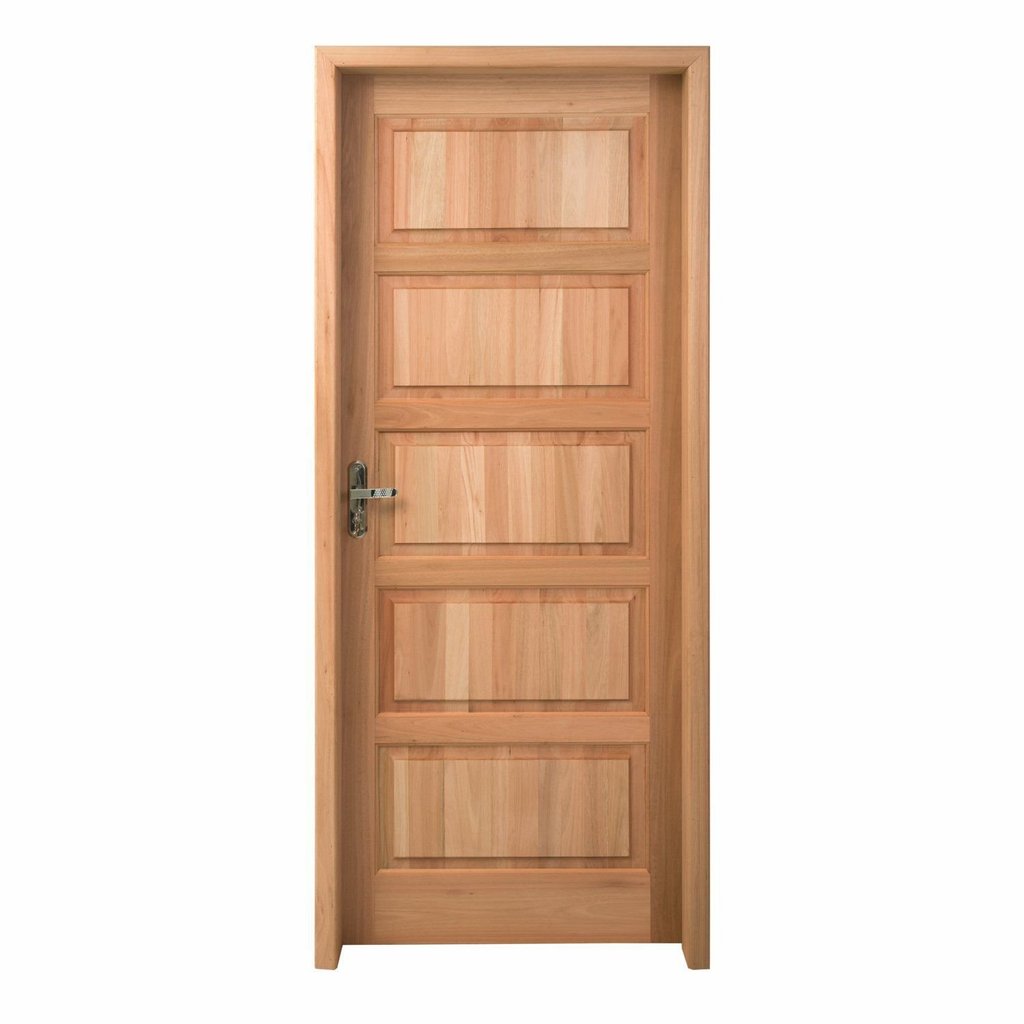 Kit Porta Pronta Maciça de Eucalipto 214CMX87X14CM PP01 Abertura Direita Cruzeiro Portas Marrom Direita