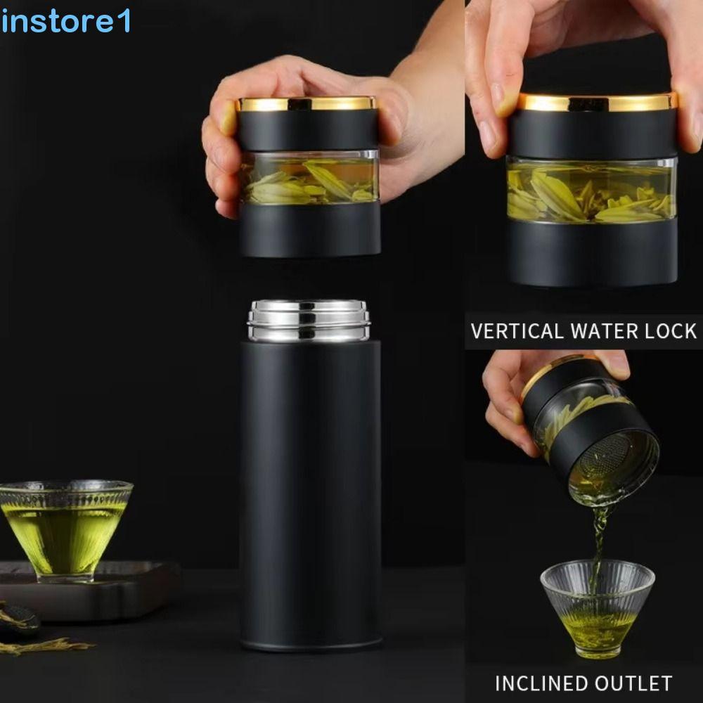 Garrafa Térmica Inteligente INSTORE , Filtro De Separação Com Display De Temperatura LED , Infusora De Chá