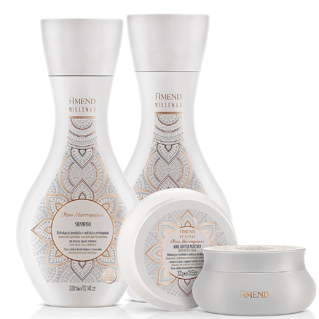 Amend Óleos Marroquinos Kit Shampoo + Condicionador + Másc