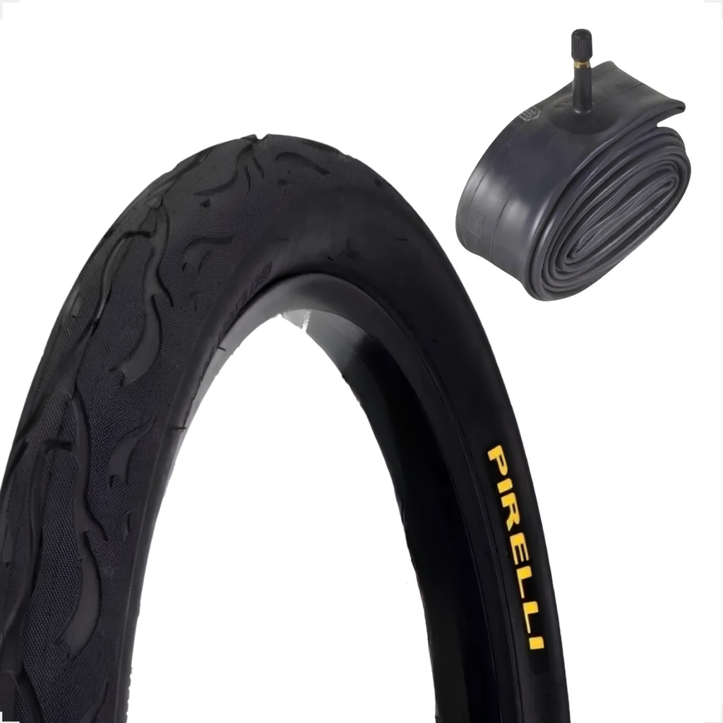 Pneu Pirelli Tornado Beta Aro 24 X 2.125 Tipo Flame Balão Slick Bicicleta + Camara de ar shiver