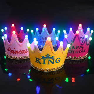 Crianças coroa chapéu de aniversário bolo chapéu de festa brilhante chapéu de aniversário bebê um ano de idade decoração