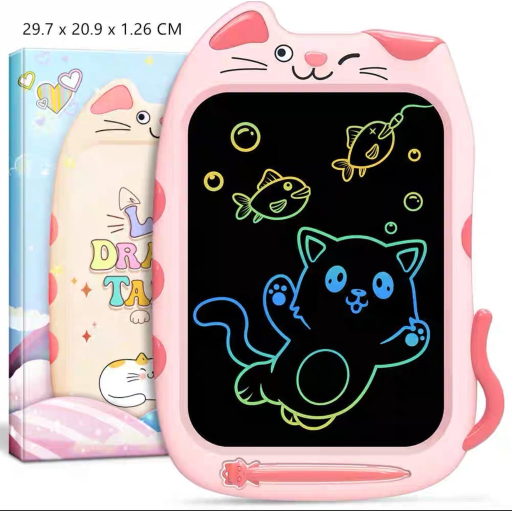 KIT1.2.3.4 Tablet lousa magica desenho orelha gato em pé divertido. em Oferta na Shopee