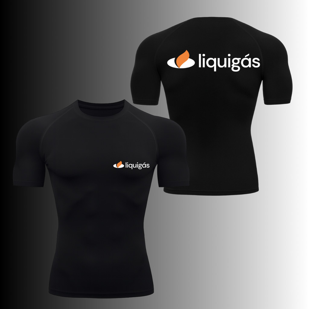 Camiseta UV 50+ Proteção Solar Uniforme Manga Curta Ideal para Trabalho Serviços Liquigás em Oferta na Shopee