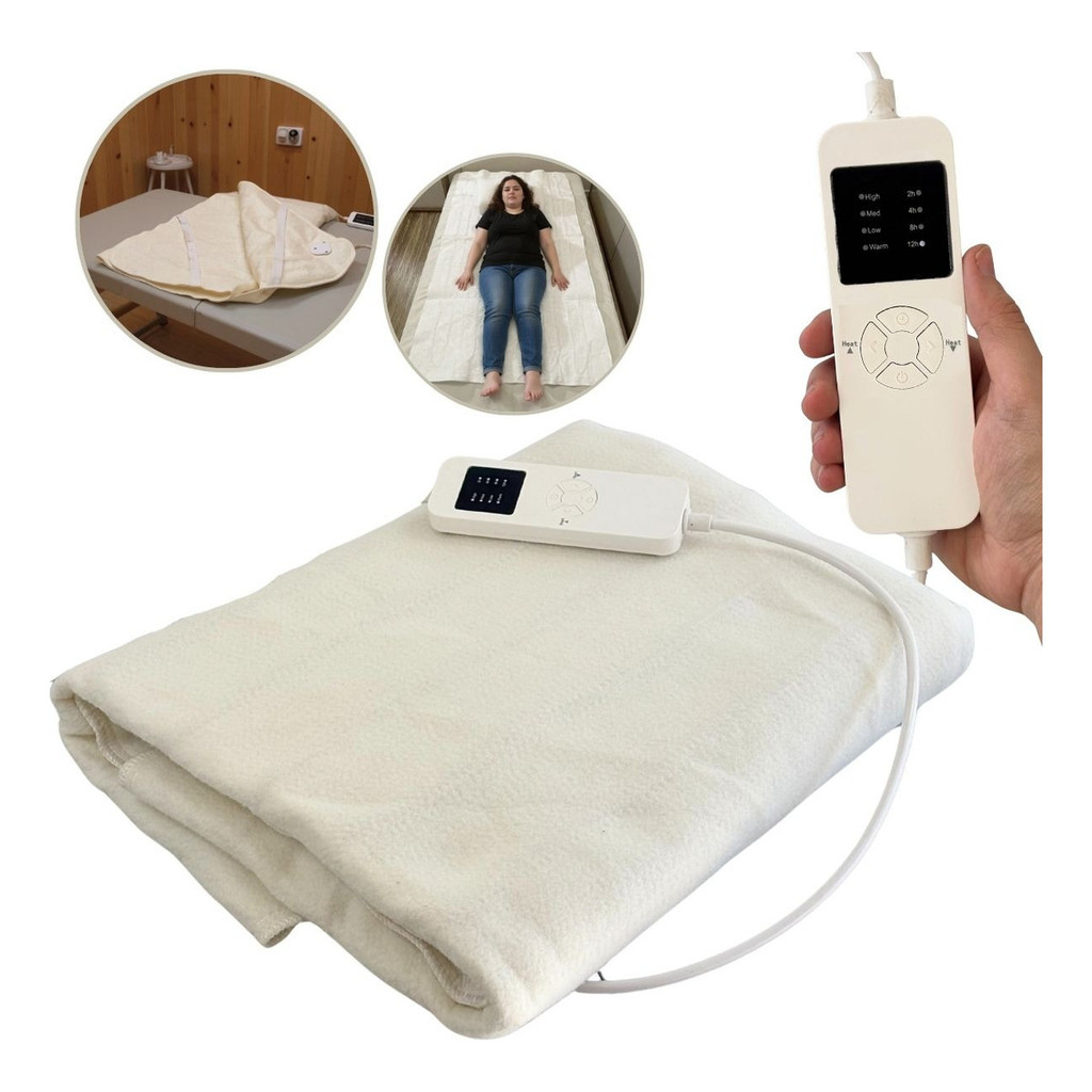 Lençol Térmico Solteiro Com Controle Removível Seguro 110v/220v em Oferta na Shopee