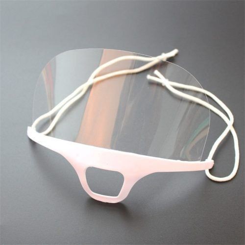 Máscara Acrílica Semi Facial Reutilizavel