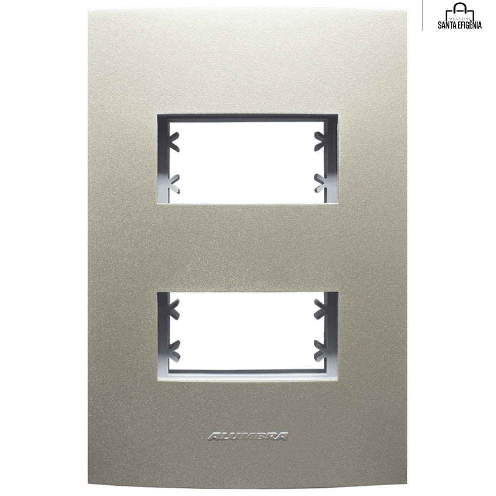 Placa 4x2 2 Módulo Champanhe Inova Pro Class Alumbra 85427