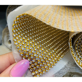 Manta de strass cristal 12 ou 24 fileiras-45cm em Oferta na Shopee