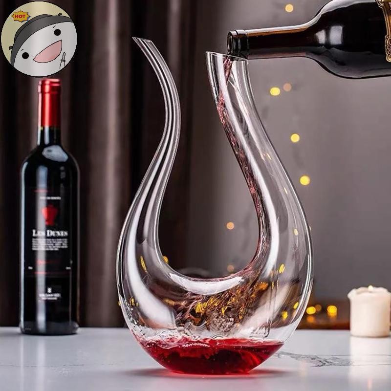Maud Crystal Decantador De Vinho Em Forma De U Caixa De Presente Decanter De Cisne Separador Criativo Pt