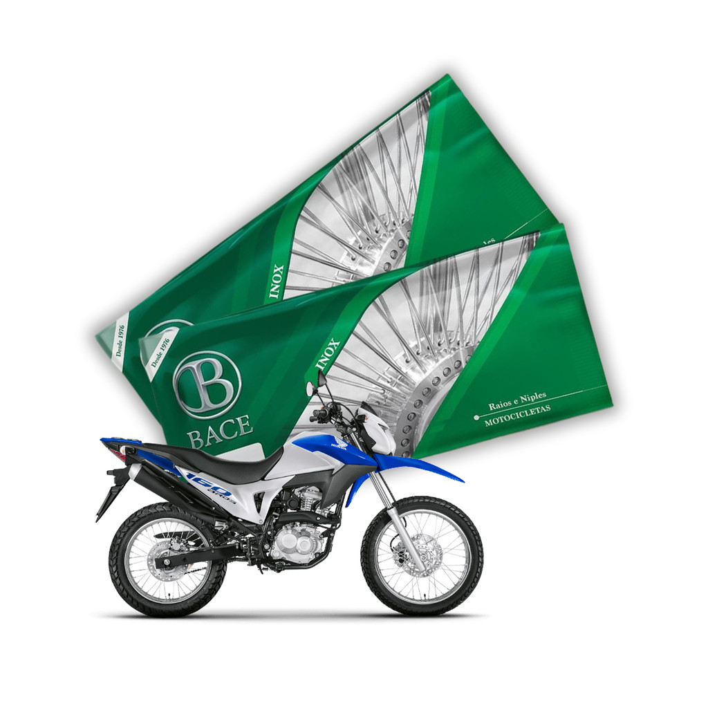 Jogo de Raios em Inox 4mm Bace Dianteiro e Traseiro Bros 125 150 160 Tambor Lona ou Disco em Oferta na Shopee