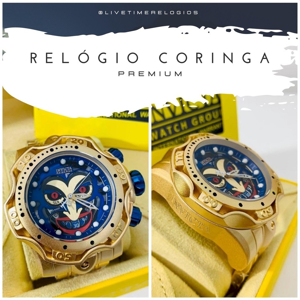Relógio Invicta Zeus Banhado A Ouro 18k invicta bvl reserve puro luxo 2026 lançamento