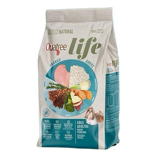 Ração Quatree Life Cães Adulto Raças Pequenas Frango 3kg