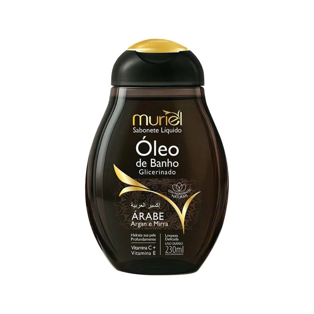 Óleo de Banho Glicerinado Árabe Argan e Mirra 230ml - Muriel