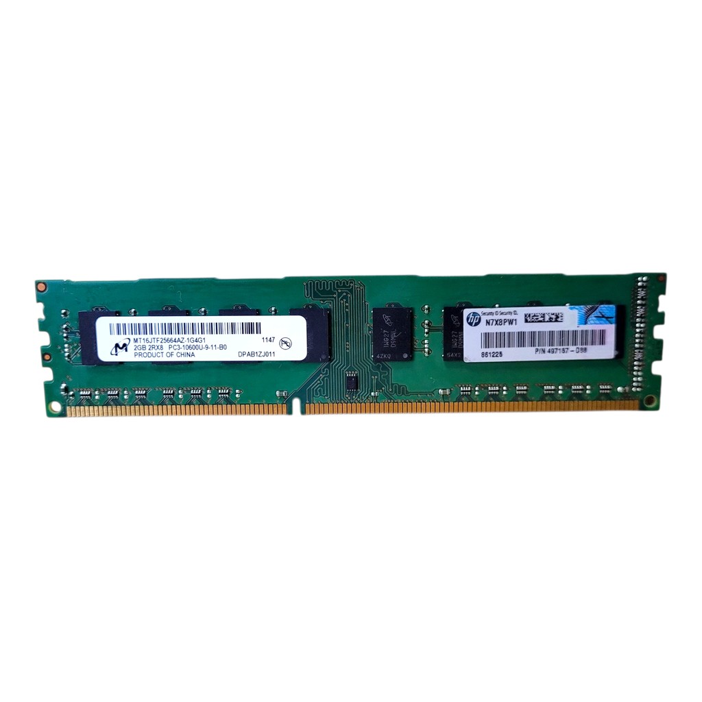 Memória Ram 2gb Ddr3 1333mhz Pc3-10600 2rx8 Mt16jtf25664az