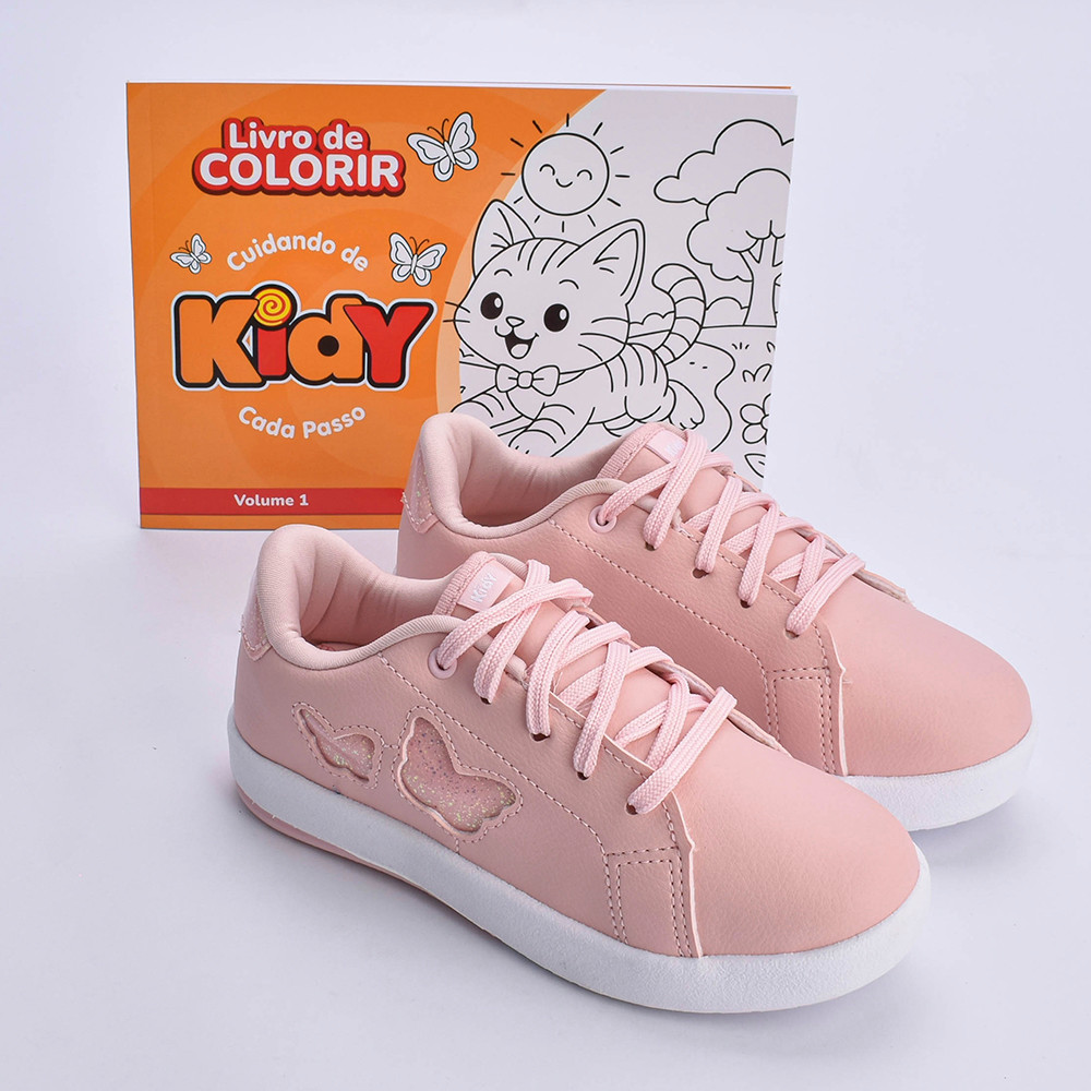 Tênis Infantil Menina Kidy Hype Goods Criativo Livro para Colorir Confortável Anatômico Seguro em Oferta na Shopee
