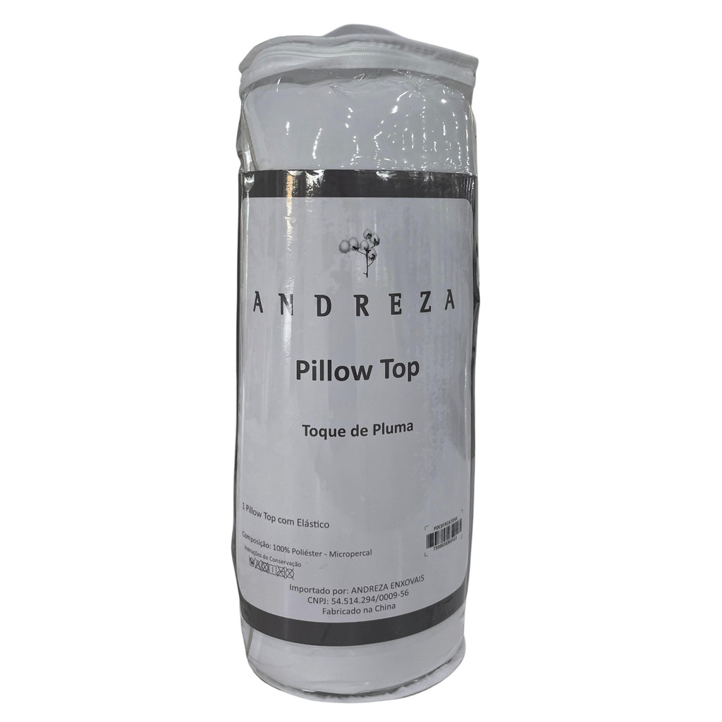 Pillow Top Casal\Queen\King\Solteiro 700g/m² 400 Fios Toque de Pluma Acolchoado Com Elástico Andreza em Oferta na Shopee
