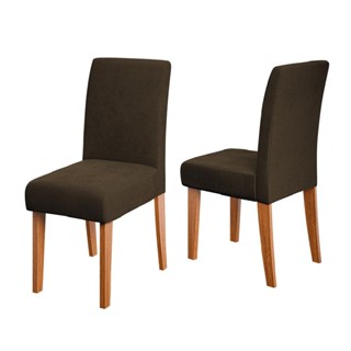 Conjunto 2 Cadeiras Estofada Sala de Jantar Trieste Dobuê em Oferta na Shopee
