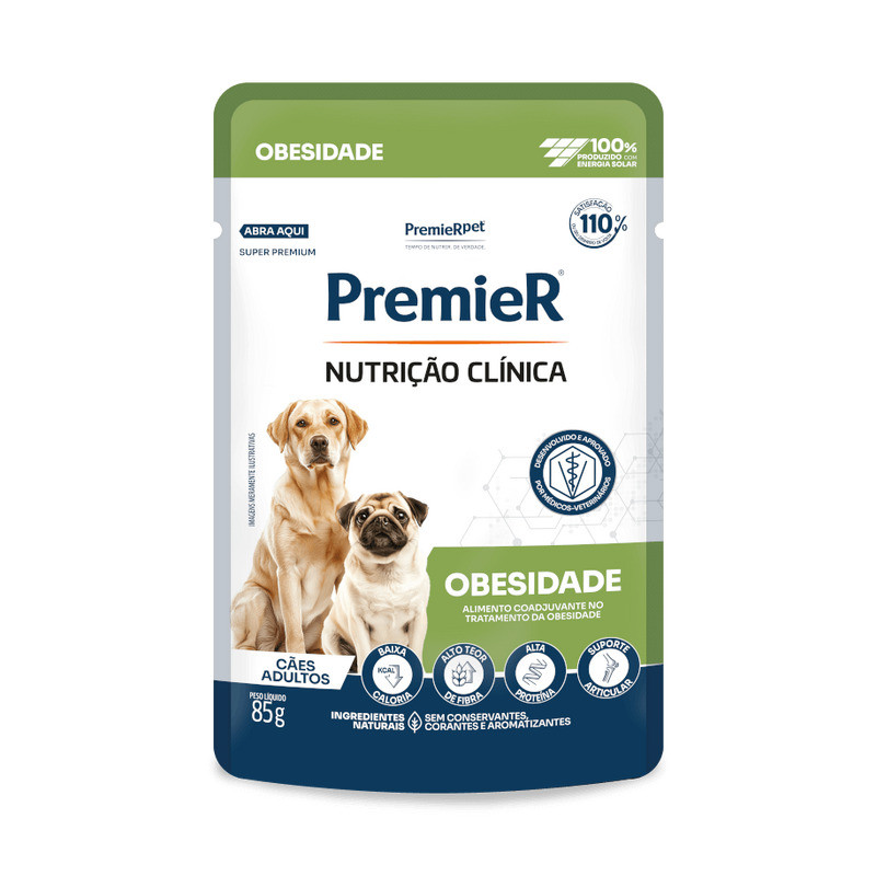 Sache Premier Nutrição Clínica Cães Obesidade 85gr