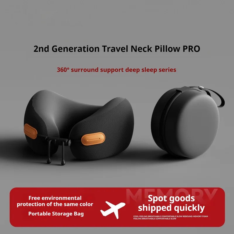 Almofada De Pescoço De Espuma De Memória Em Forma De U Para Viagens De Saúde Soft Travesseiro De Viagem Avião Cervical