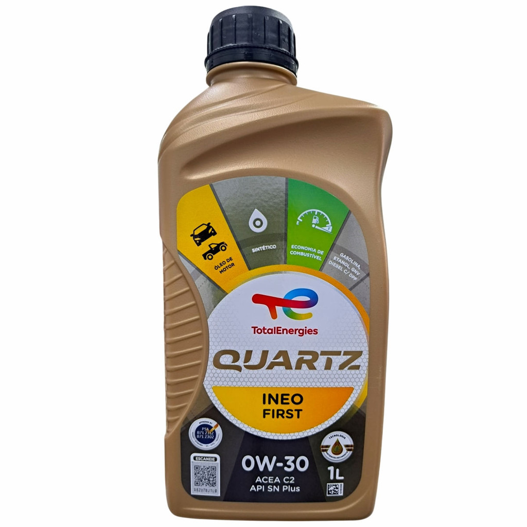 Óleo Lubrificante do Motor Total Quartz INEO First 0W30 Sintético ACEA C2 1L em Oferta na Shopee