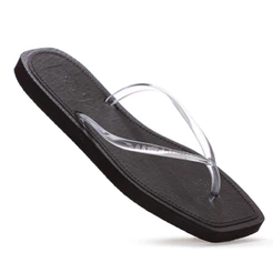 Chinelo Brizza Arezzo Tira Slim Square Preto - Feminino