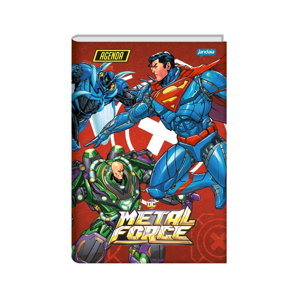 Agenda Permanente Escolar Brochura DC Metal Force 192pag