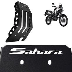 Peito de Aço Grosso e Protetor de Carter Sahara 300cc Preto Proteção Motor Frontal 2023 até 2026