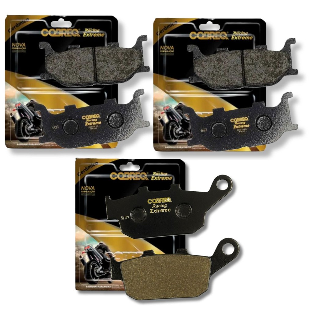Kit Pastilhas de Freio P/ Yamaha Xj6 2009-2012 Cobreq Cerâmica em Oferta na Shopee