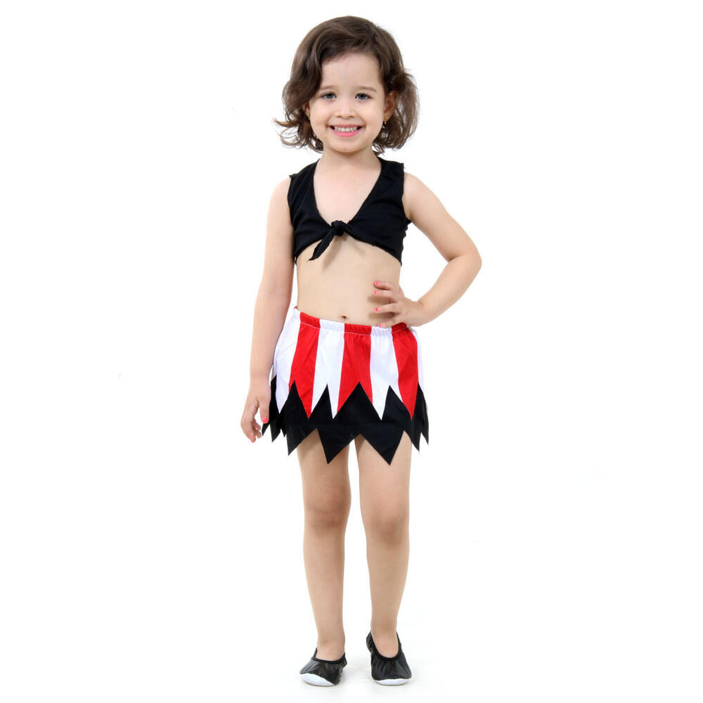 Fantasia Pirata Infantil Feminina Blusinha E Saia Para Carnaval em Oferta na Shopee