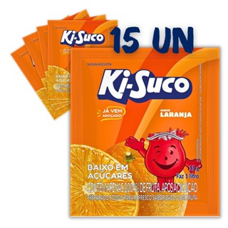 Caixa 15un Refresco Em Pó 15G Laranja Ki-Suco ( Para 1L) em Oferta na Shopee