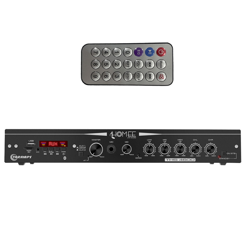 Amplificador Receiver Residencial Taramps Ths-4600 250w Rms Preto 250 W