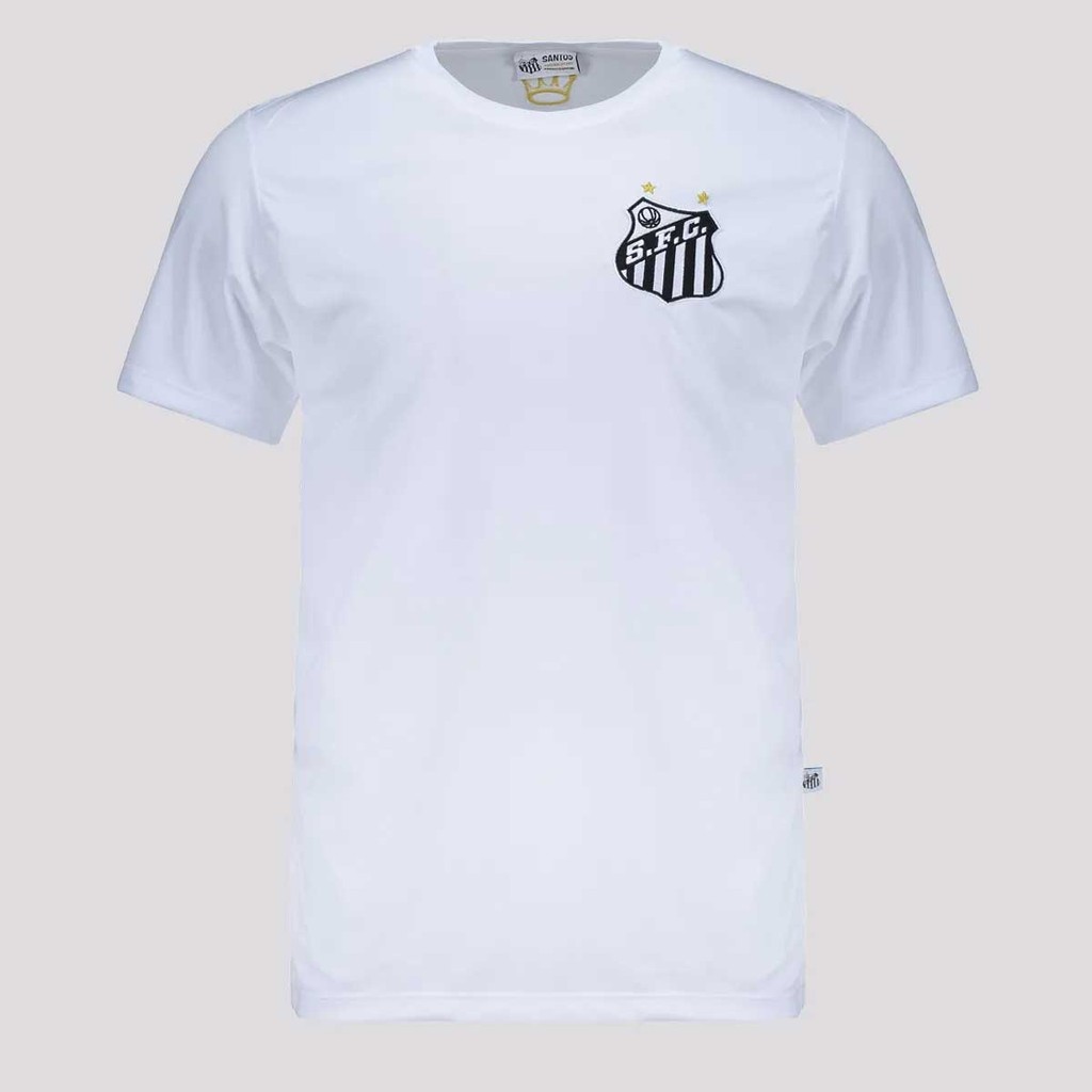 Camisa Santos Logo Juvenil Branca
