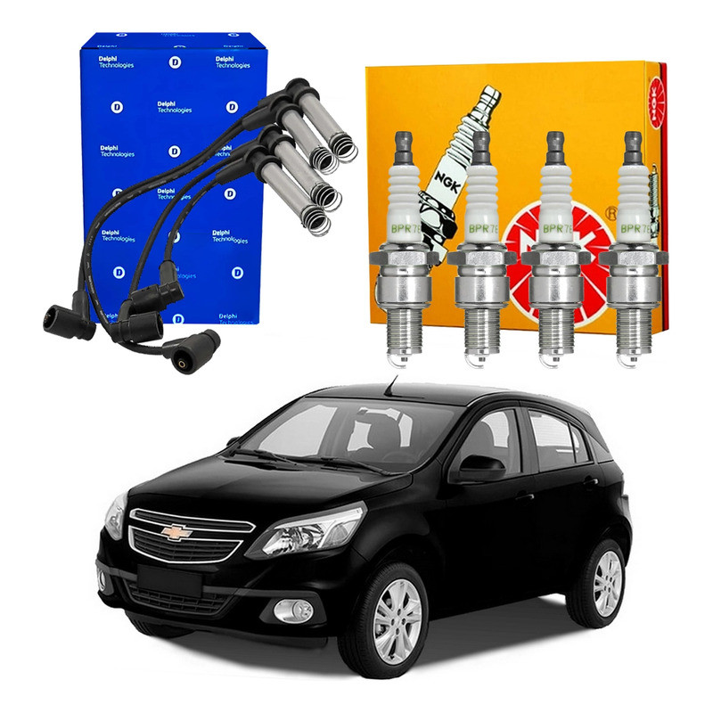 Kit Vela Cabo Ngk Agile 1.4 2014 em Oferta na Shopee