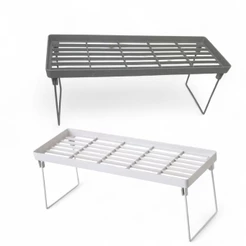 Prateleira de Plástico Dobrável – Organizador Modular para Cozinha e Geladeira