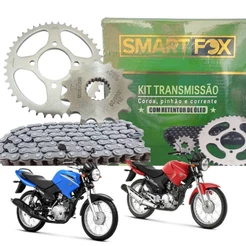 KIT TRANSMISSÃO RELAÇÃO COM RETENTOR YBR125 FACTOR 125 2003 2004 2005 2006 2007 2008