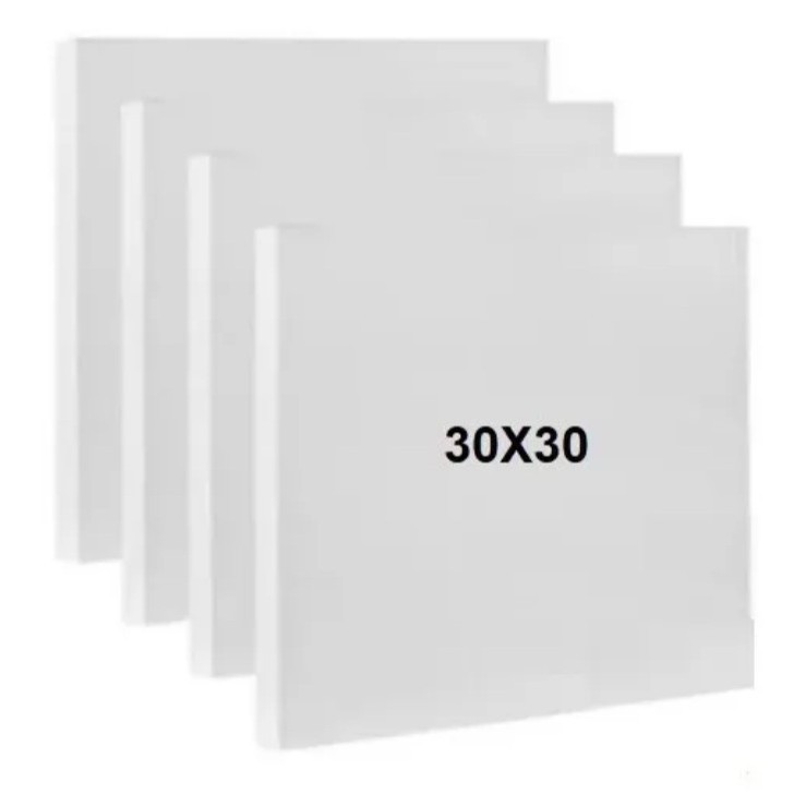 05 Telas Para Pintura 30x30cm - Para Tinta Acrílica, À Óleo, Guache,  Kit Com 5 Unidades