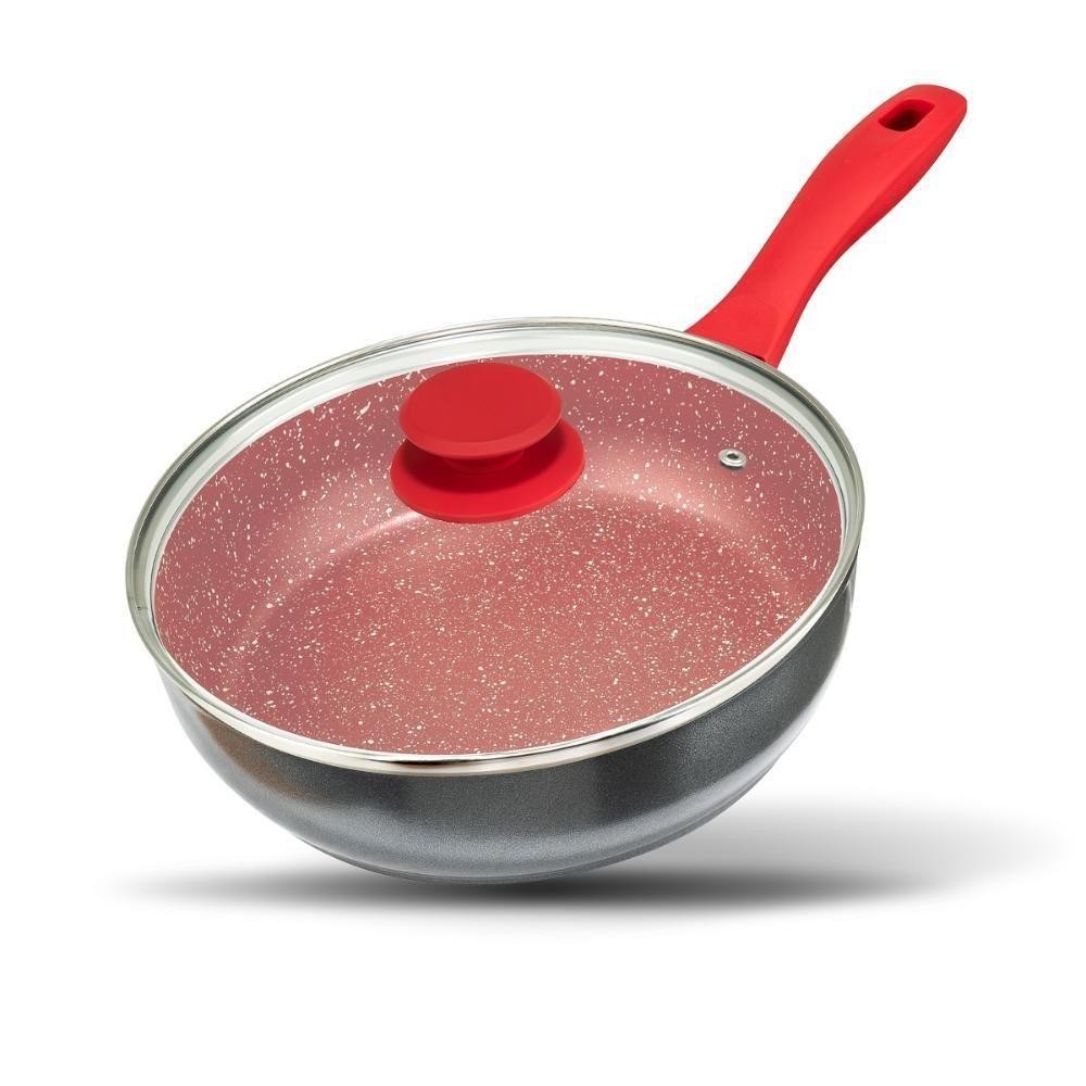 Panela Philco Redstone Com Tampa De Vidro 2,7 Litros Cinza Com Vermelho Pph240apr