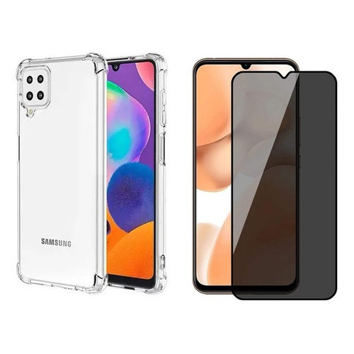 Capa Capinha Anti Impacto Compatível Com Galaxy A12 M12 E/OU Película 3D Privacidade em Oferta na Shopee
