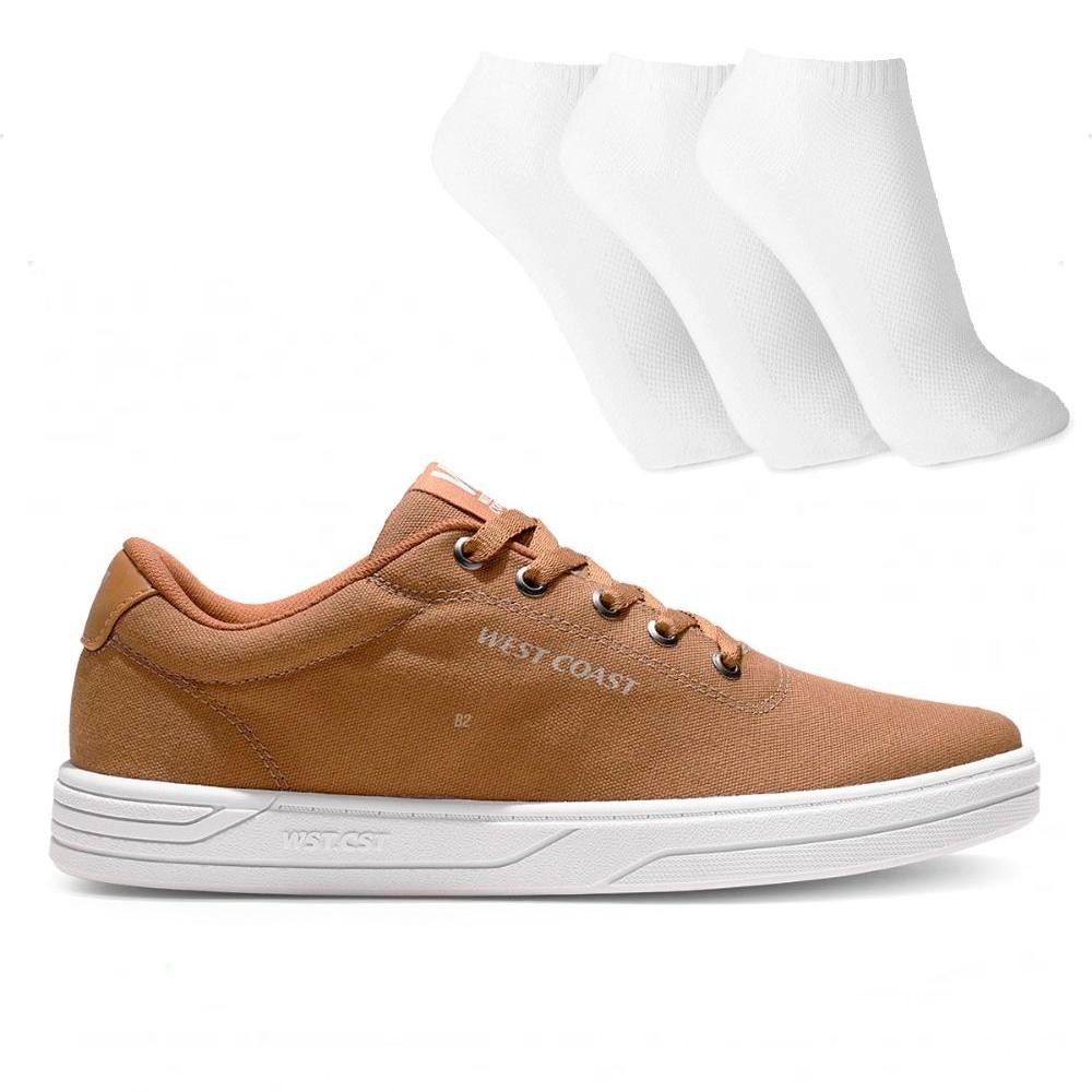 Tênis West Coast WC 122 Masculino Venice + 3 Pares de Meias em Oferta na Shopee