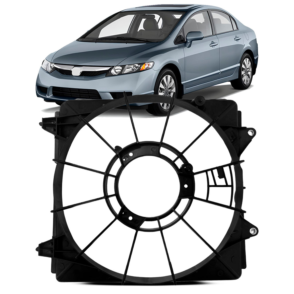 Defletor Ar Radiador New Civic 2007 a 2011 Sem Ventoinha