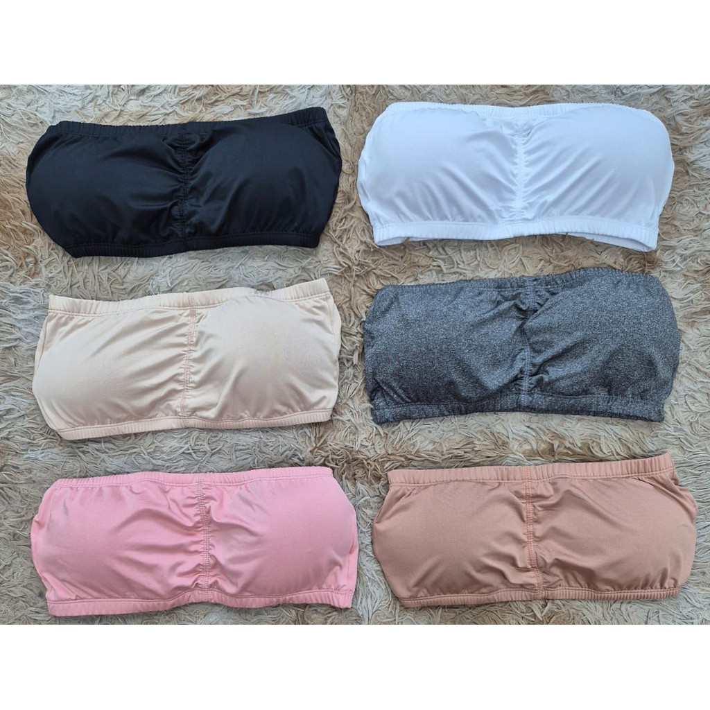 Top Faixa Tomara que Caia Feminino com Bojo Removível | Sem Alça Confortável para Academia e Dia Dia em Oferta na Shopee