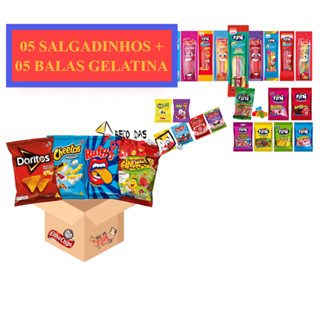 Kit Guloseimas 5 Salgadinhos Elma Chips + 5 Fini Docile em Oferta na Shopee