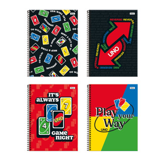 Caderno espiral capa dura universitário 1x1 80 folhas Uno Foroni em Oferta na Shopee