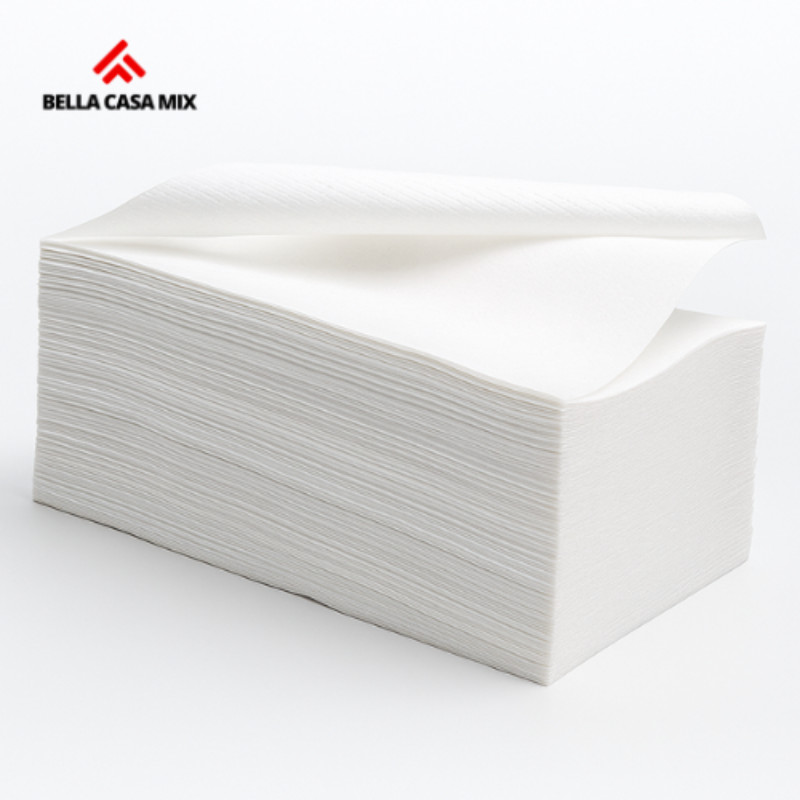 Kit 10 Pct Papel Toalha Interfolhado Para Secar As Maos 20cm X 20cm Branco Macio