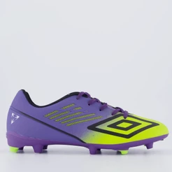 Chuteira Umbro Velocita Décimo Club Campo Roxa e Verde