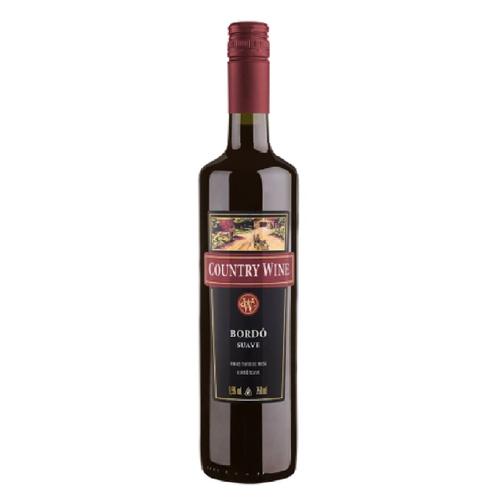 VINHO TINTO BORDO DE MESA SUAVE COUNTRY WINE 750ML