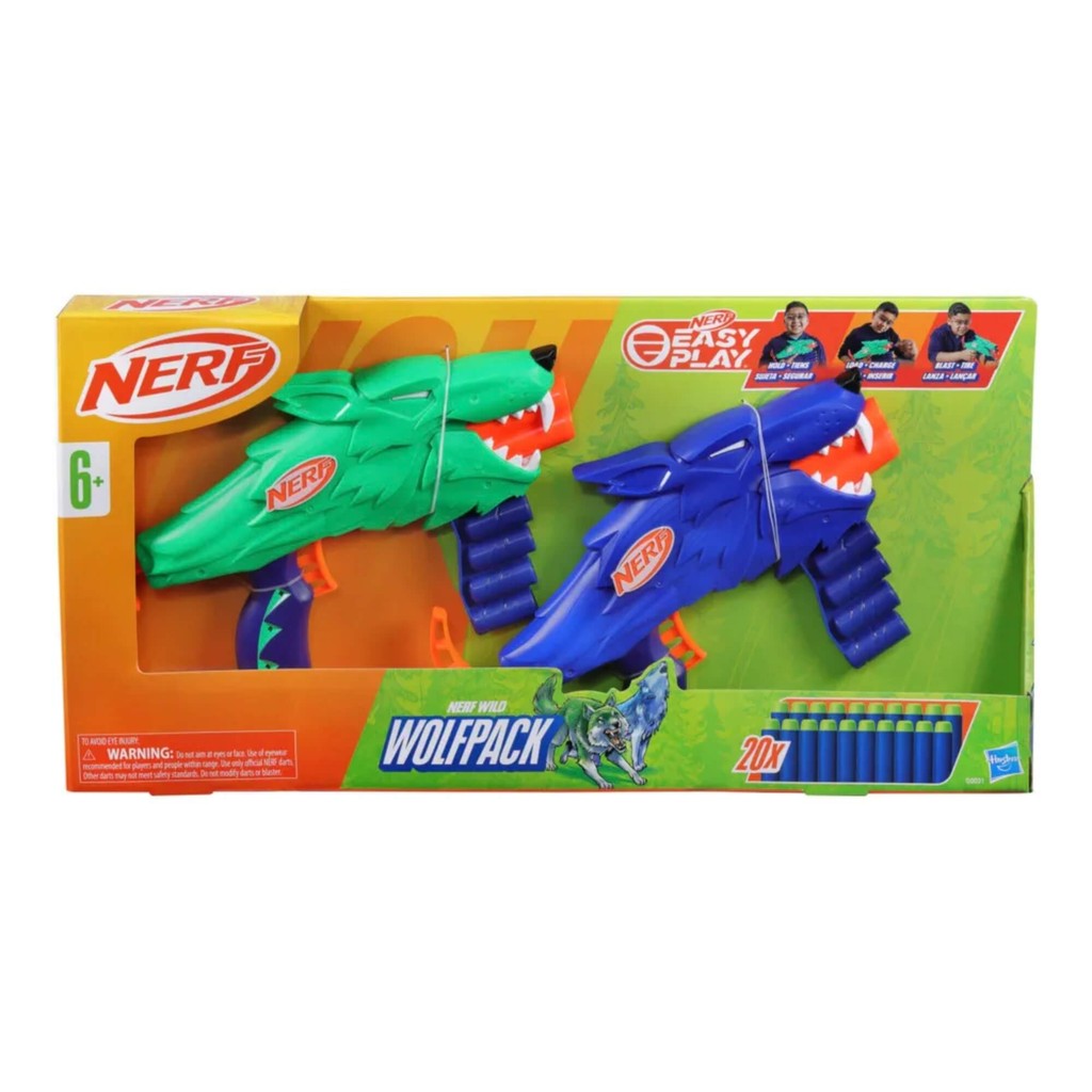 Brinquedo Infantil Conjunto de Lança Dardos Nerf Wild Wolfpack Hasbro - 18940