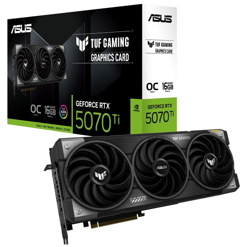 Placa de Vídeo Asus TUF Gaming NVIDIA GeForce RTX 5070 Ti OC Edition 16GB GDDR7 DLSS Ray Tracing