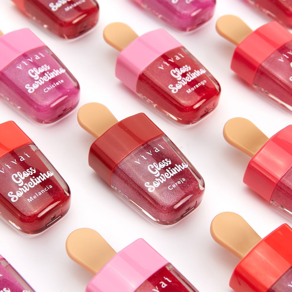 GLOSS LABIAL SORVETINHO COM GLITTER KIDS JUVENIL - VIVAI
